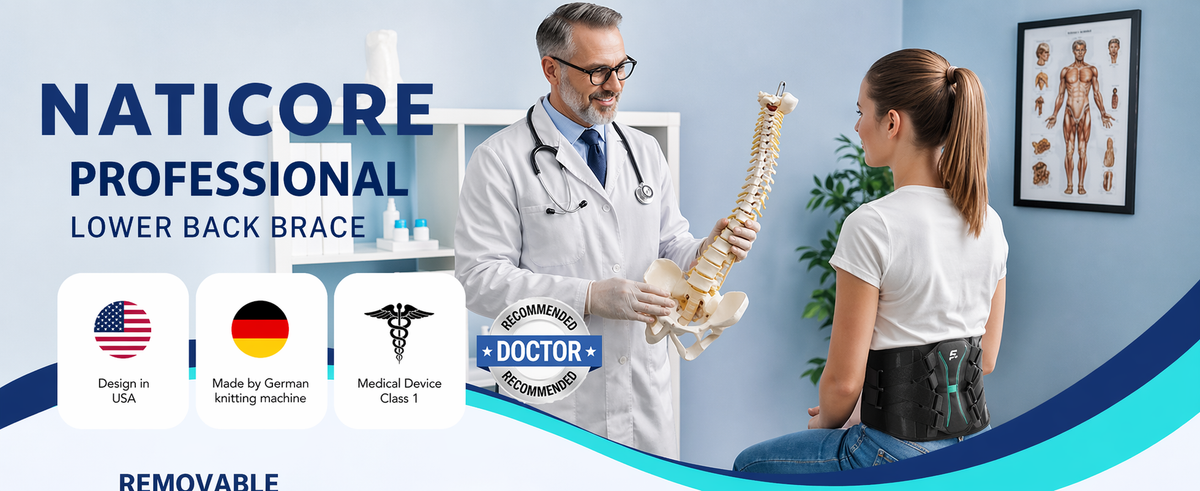 NATICORE Back Support Belt – Adjustable Lumbar Belt