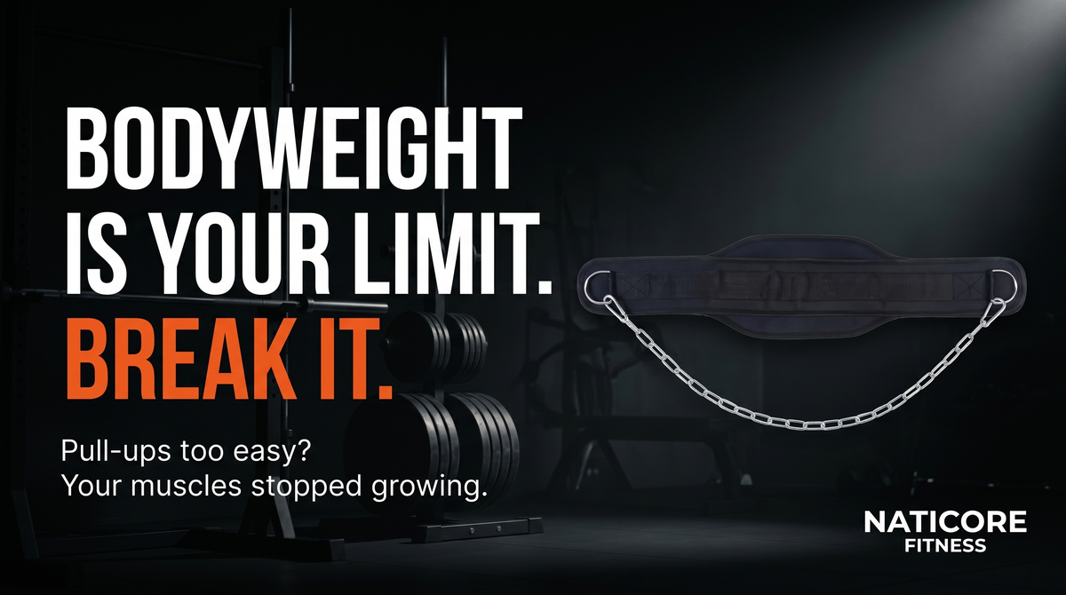 NATICORE Dip Belt — Heavy Duty Weighted Chain Belt for Pull-Ups, Dips & Strength Training