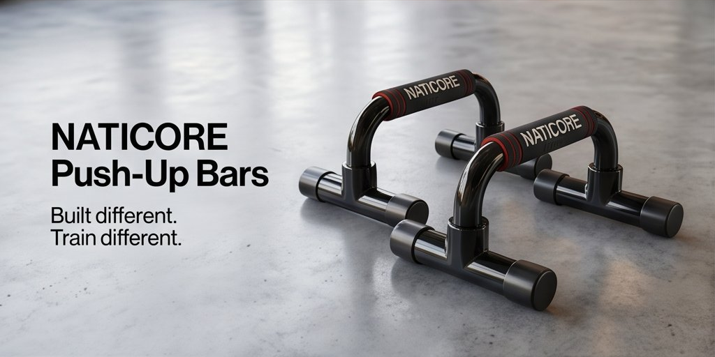 NATICORE Ergonomic Push-Up Bars – Anti-Slip