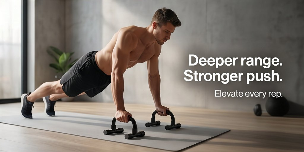 NATICORE Ergonomic Push-Up Bars – Anti-Slip