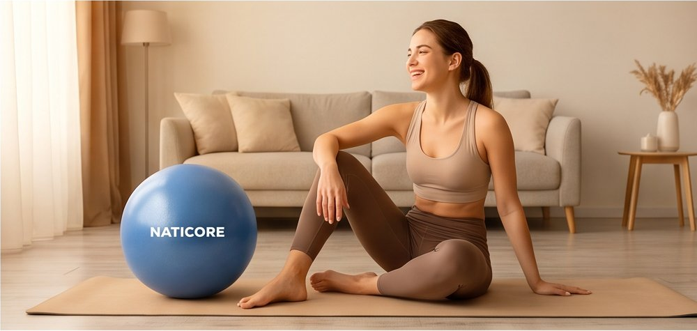 NATICORE Fitness Mini Pilates Ball (25CM)