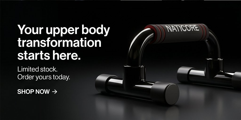 NATICORE Ergonomic Push-Up Bars – Anti-Slip