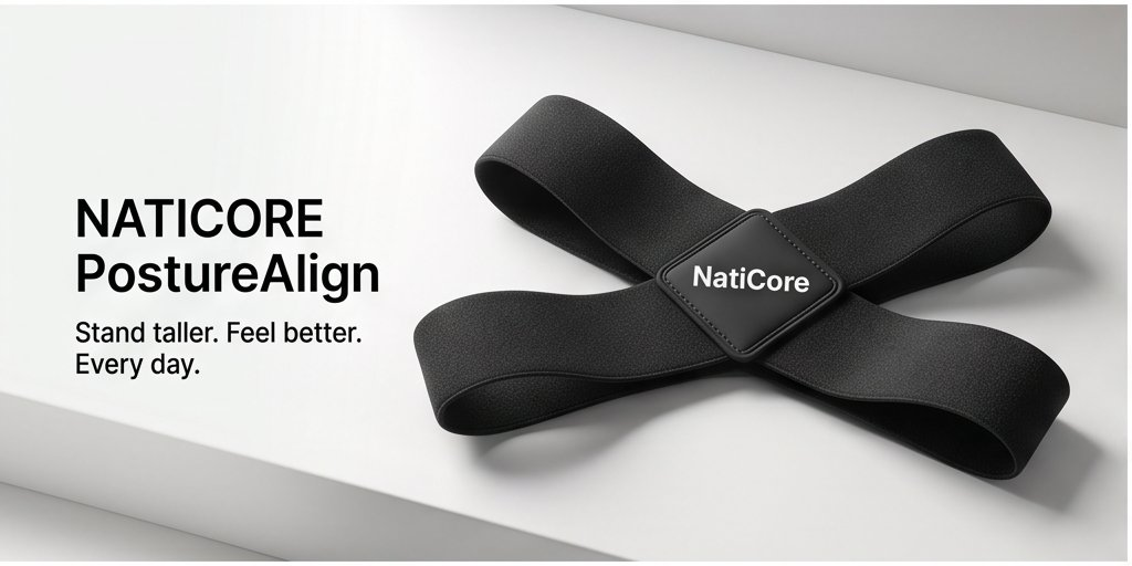 NATICORE Posture Support Belt – Shoulder & Back Support