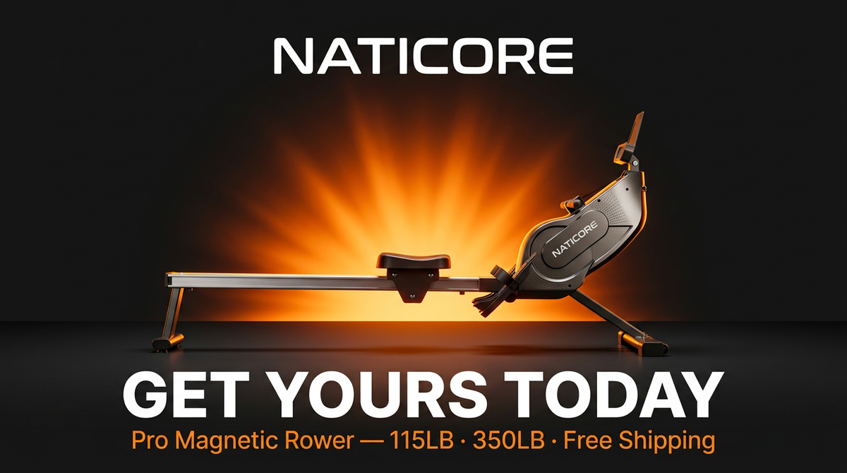 Pro Magnetic Rowing Machine 115LB 16-Level Bluetooth | NATICORE