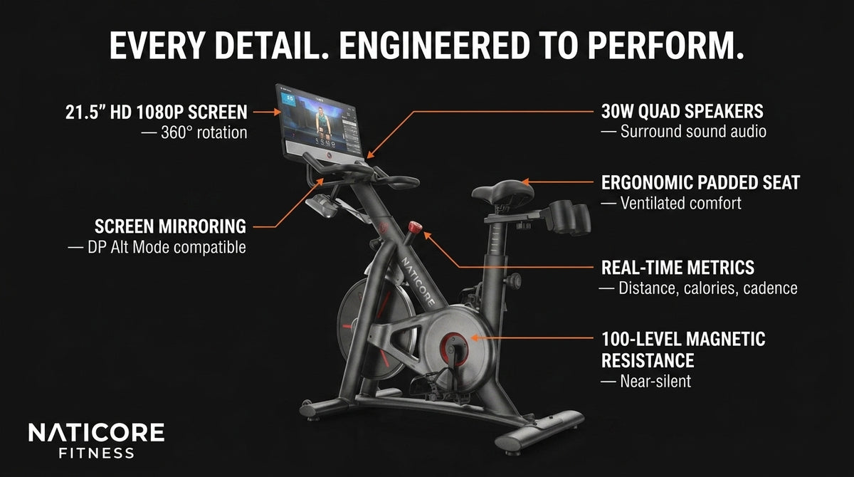 NATICORE Smart Ride Bike™ — HD Indoor Cycling Bike