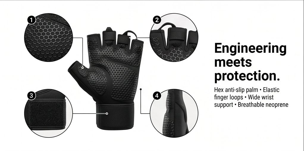 NATICORE Fitness FlexGrip Sport Gloves