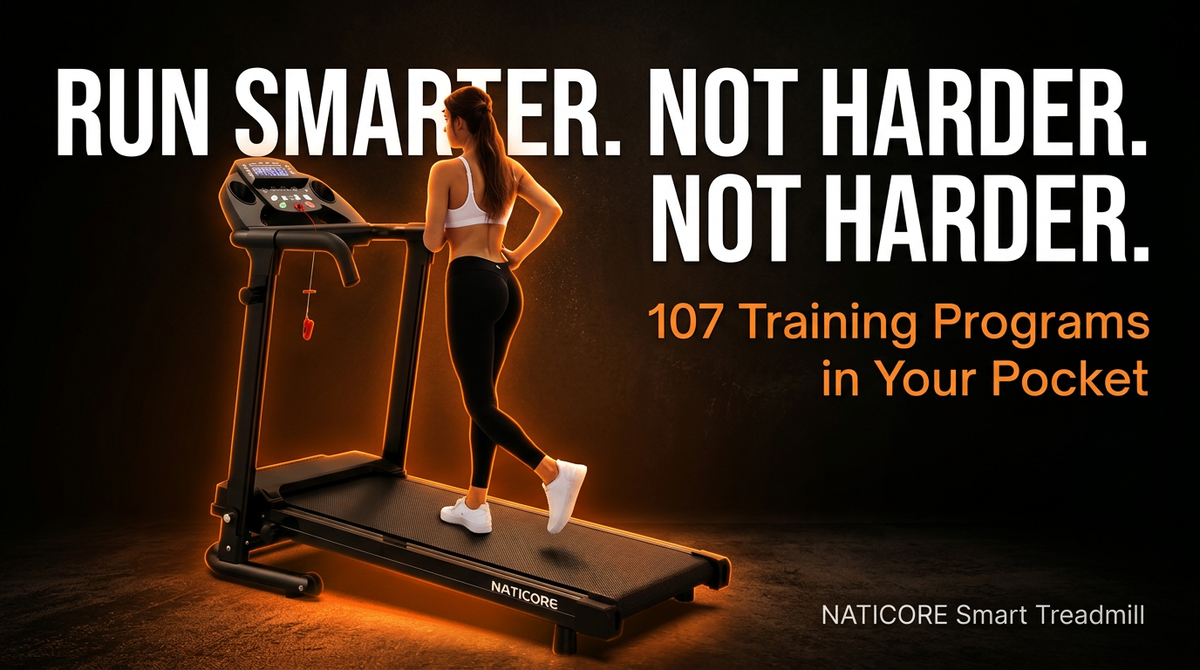 Smart Folding Treadmill 2.5HP 300LB Fitshow App | NATICORE