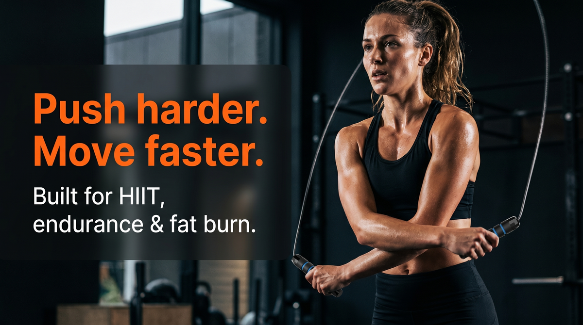 NATICORE Speed Jump Rope — Adjustable Steel Wire Skipping Rope for Cardio, HIIT & Boxing