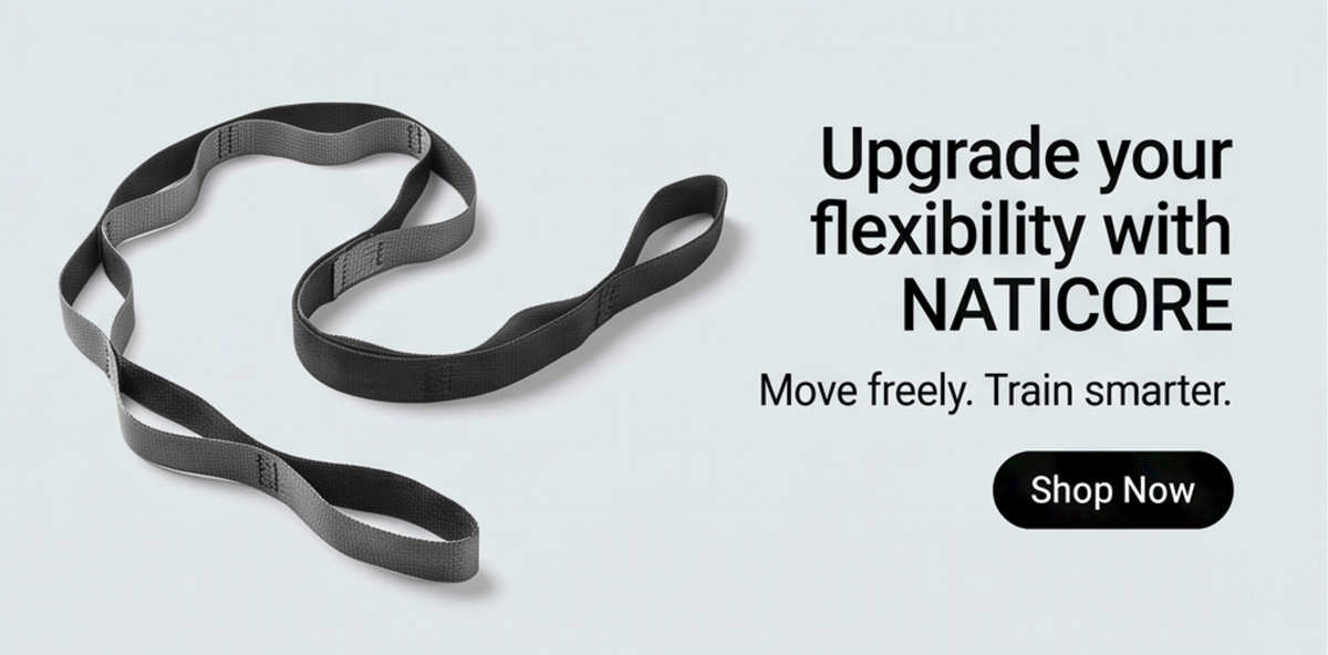 NATICORE Fitness FlexLoop Yoga & Stretching Strap with 12 Loops