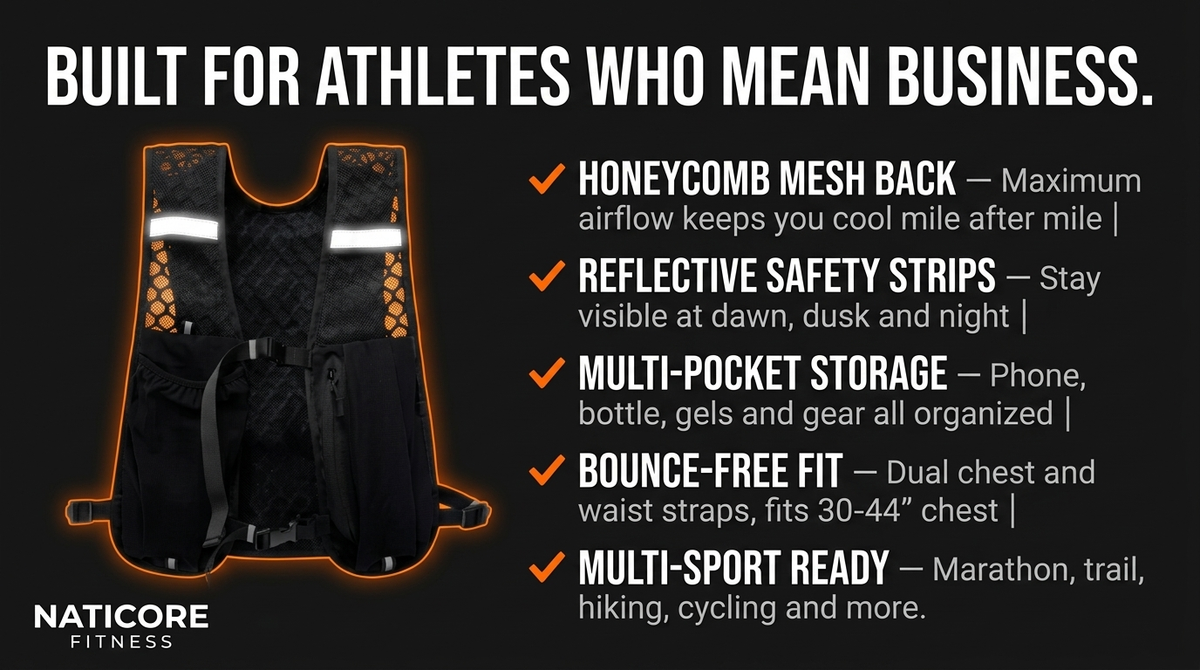 NATICORE RunVest — Hydration Running Vest Backpack
