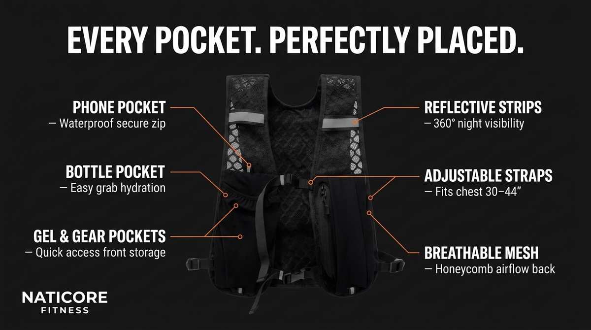 NATICORE RunVest — Hydration Running Vest Backpack