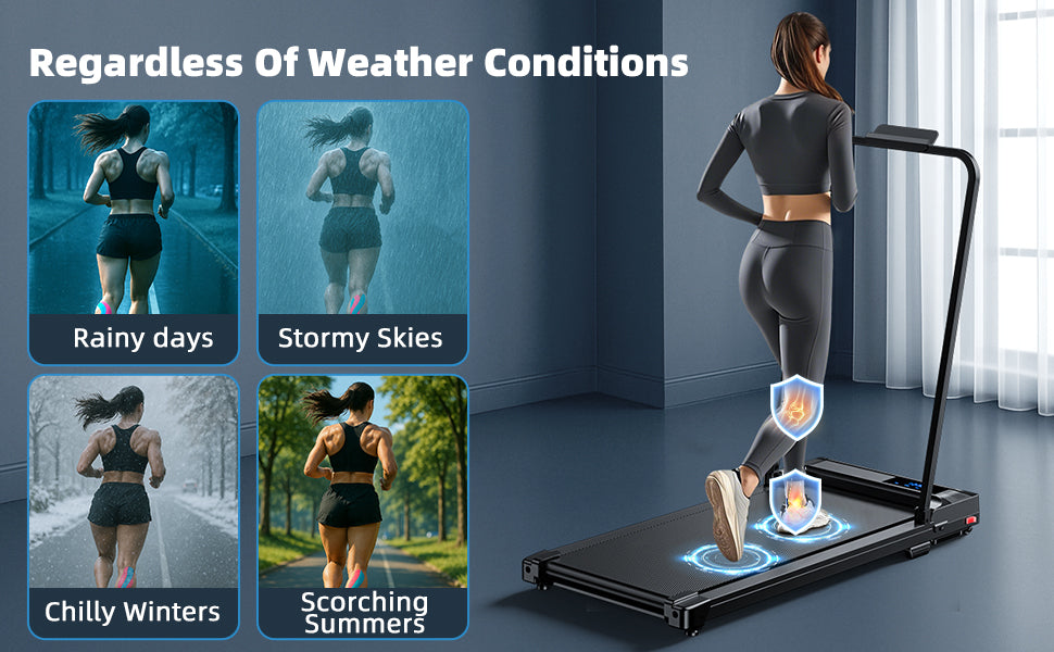 NATICORE Folding Walking Pad 3-in-1 Compact Treadmill for Home & Office