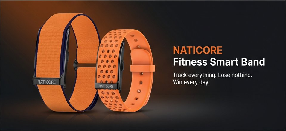 NATICORE Fitness Smart Watch – Heart Rate & Sleep Tracker