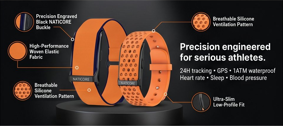 NATICORE Fitness Smart Watch – Heart Rate & Sleep Tracker