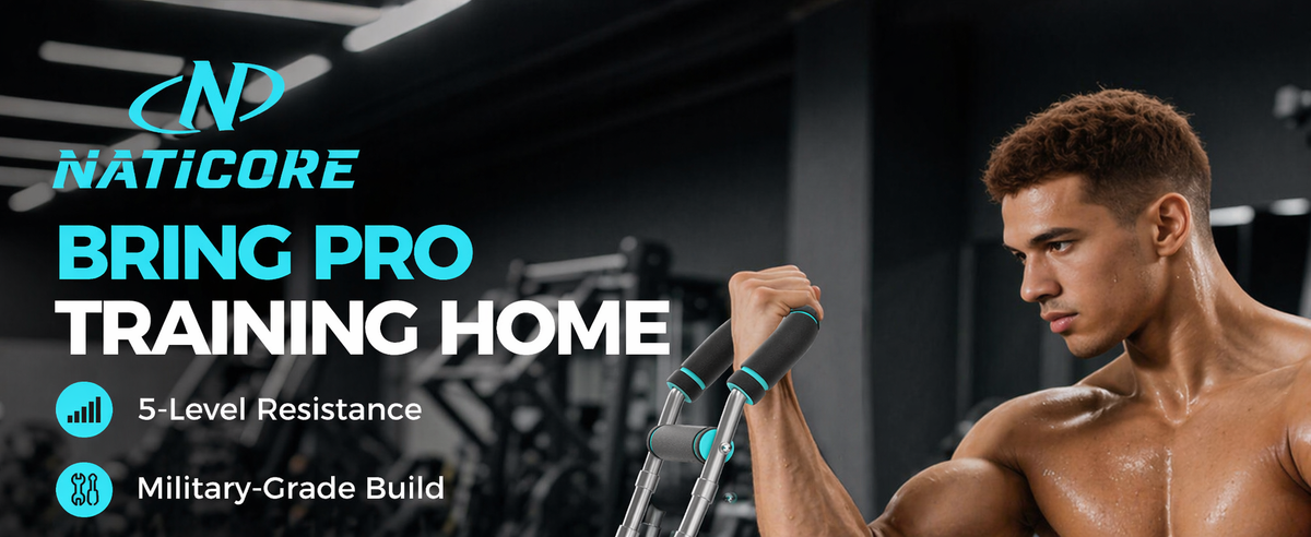 NATICORE Adjustable Power Twister Bar – Chest & Arm Trainer