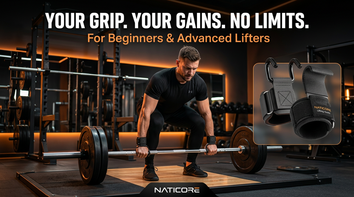 NATICORE Fitness PowerHook Lifting Hooks