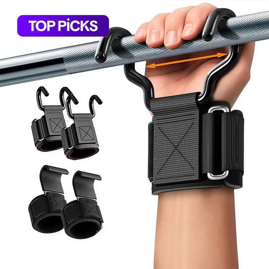 Weight Lifting Hooks Weight Lifting Grips Heavy Duty Deadlift Straps Pull up Straps Adjustable Powerlifting Support Hooks Straps for Gym Workout #TOP PICKS