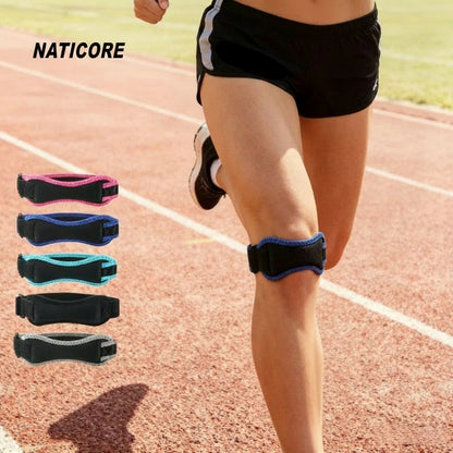 1 Piece Knee Patellar Tendon Knee Support Strape Brace Adjustable Shock Absorption Compression Knee Pad Sleeve for Basketball