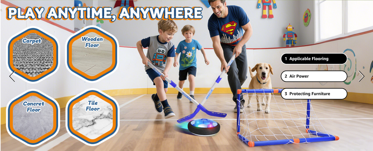 NATICORE Hover Hockey LED Play Set