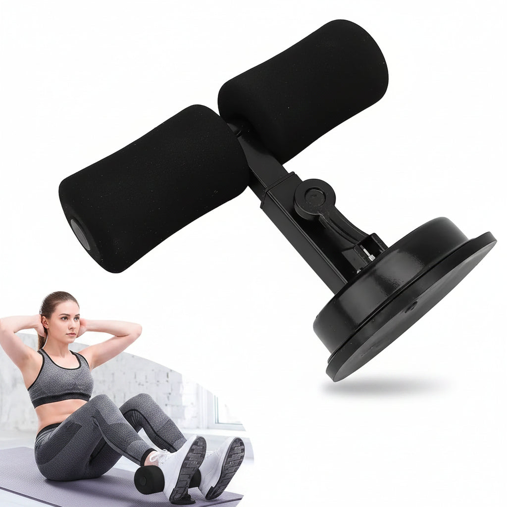 Suction Cup Sit-Up Assist Device, Abdominal Workout Trainer for Home Gym, Portable Abs Exercise Equipment with Non-Slip Base, Pe