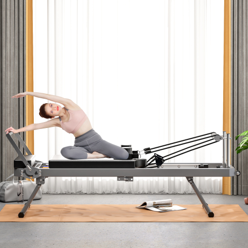 NATICORE Pilates Core Bed, Foldable Home High Quality, Yoga Studio Same Commercial Fitness Equipment, Black