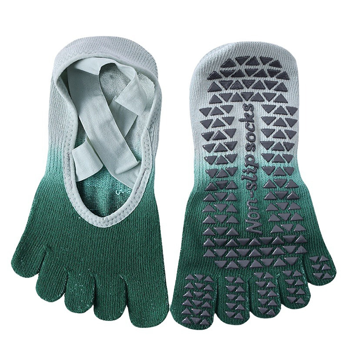 Yoga Socks for Women with Grips Grippy Yoga Socks for Women Men Non-Slip Full Toe Sticky Grip Accessories for Yoga, Barre, Pilates, Dance, Ballet