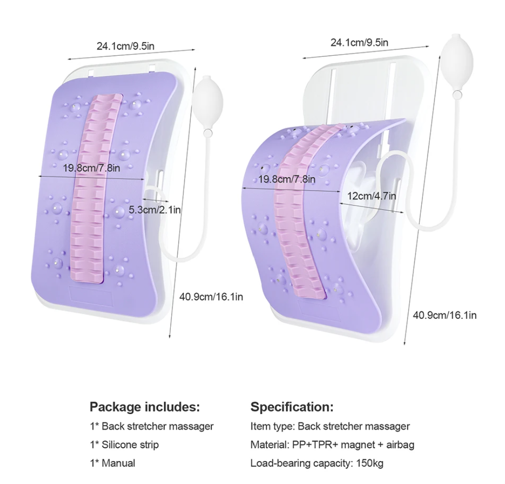 NATICORE Air Traction Back Stretcher – Adjustable Spine Board