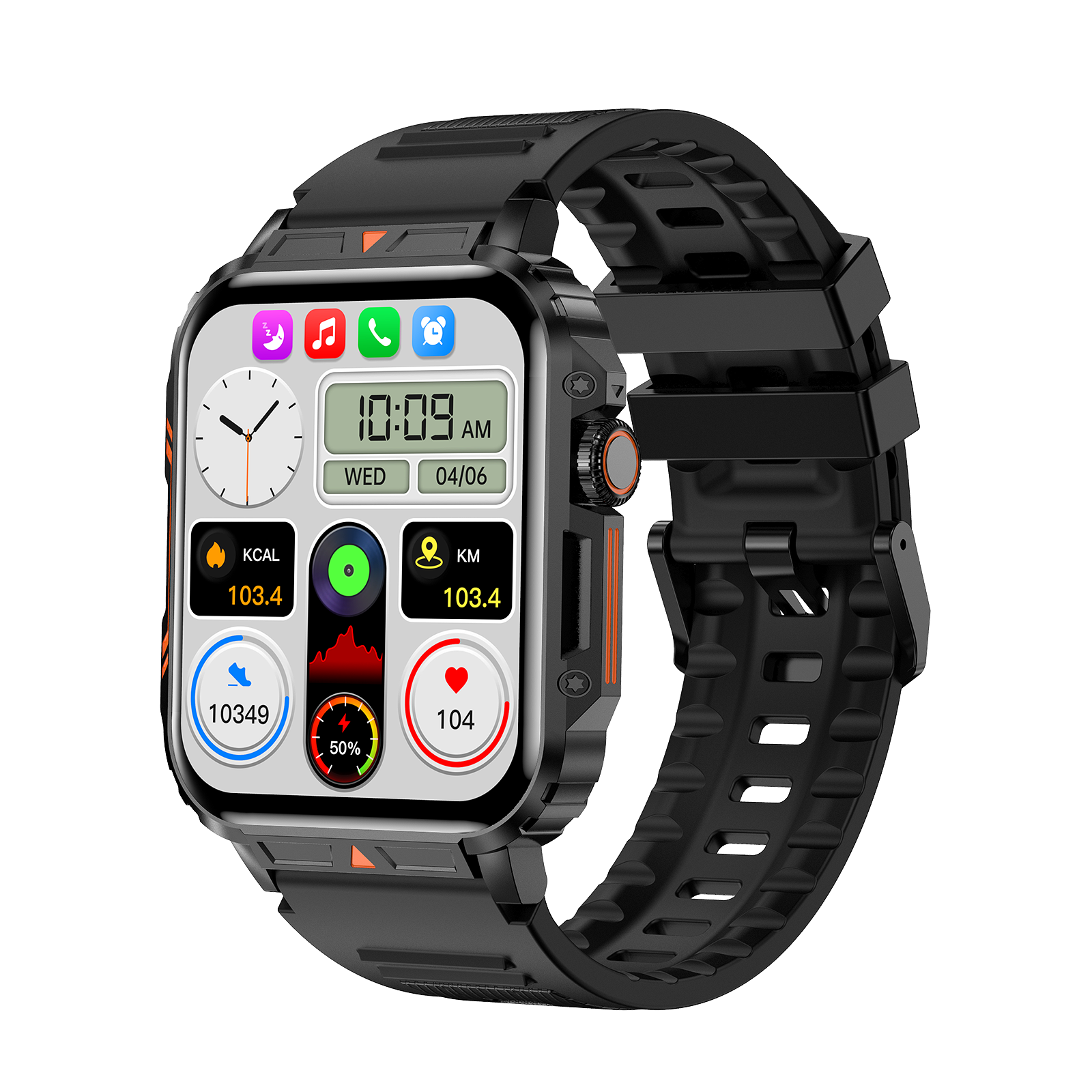 L81 Outdoor Sports Square Smartwatch Answer Call Big Battery Fitness Tracker Waterproof Smartwatch Men for IOS Android