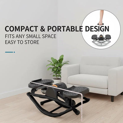 Rock Stepper Exercise Equipment Portable Silent Lateral Stepper Machine for Home Apartment Dorm Office Gym Legs Abs Glutes Women