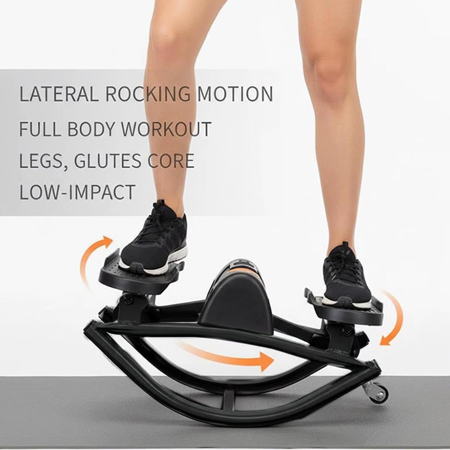 Rock Stepper Exercise Equipment Portable Silent Lateral Stepper Machine for Home Apartment Dorm Office Gym Legs Abs Glutes Women