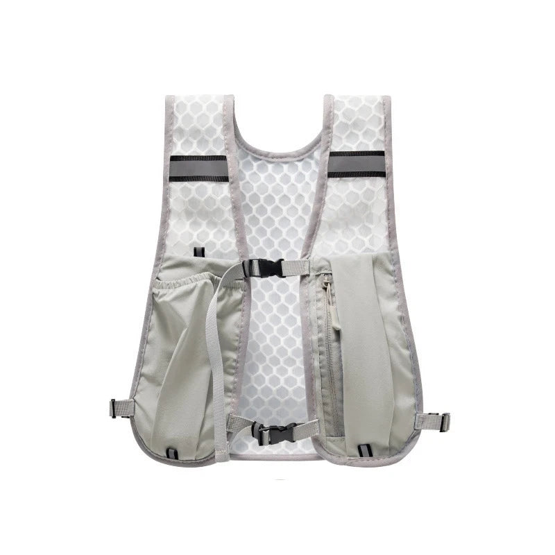 New Running Water Bottle Storage Vest Lightweight Running Vest Reflective Hydration Water Chest Pack with Phone Holder