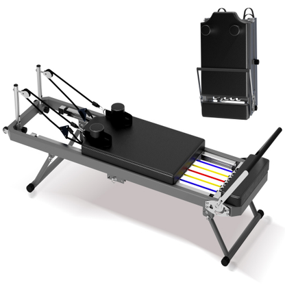 NATICORE Pilates Core Bed, Foldable Home High Quality, Yoga Studio Same Commercial Fitness Equipment, Black