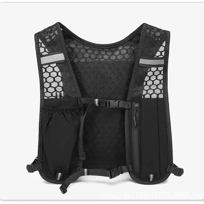 New Running Water Bottle Storage Vest Lightweight Running Vest Reflective Hydration Water Chest Pack with Phone Holder