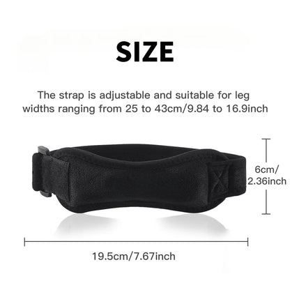 1 Piece Knee Patellar Tendon Knee Support Strape Brace Adjustable Shock Absorption Compression Knee Pad Sleeve for Basketball