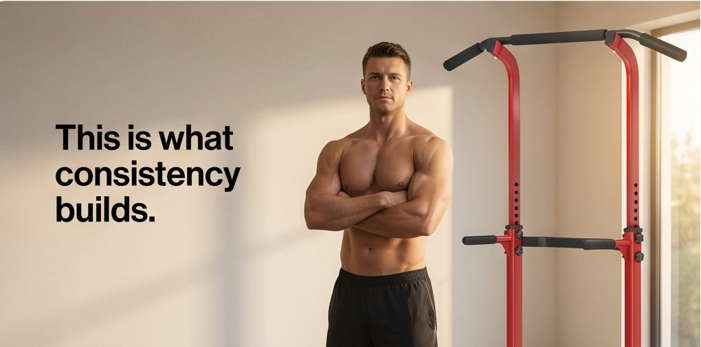 NATICORE Fitness Power Tower – Adjustable Pull-Up & Dip Bar