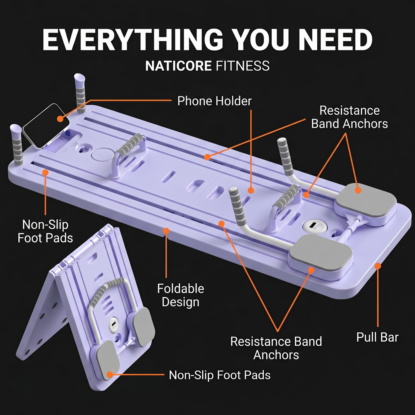 NATICORE Fitness Ultimate Foldable Gym Board