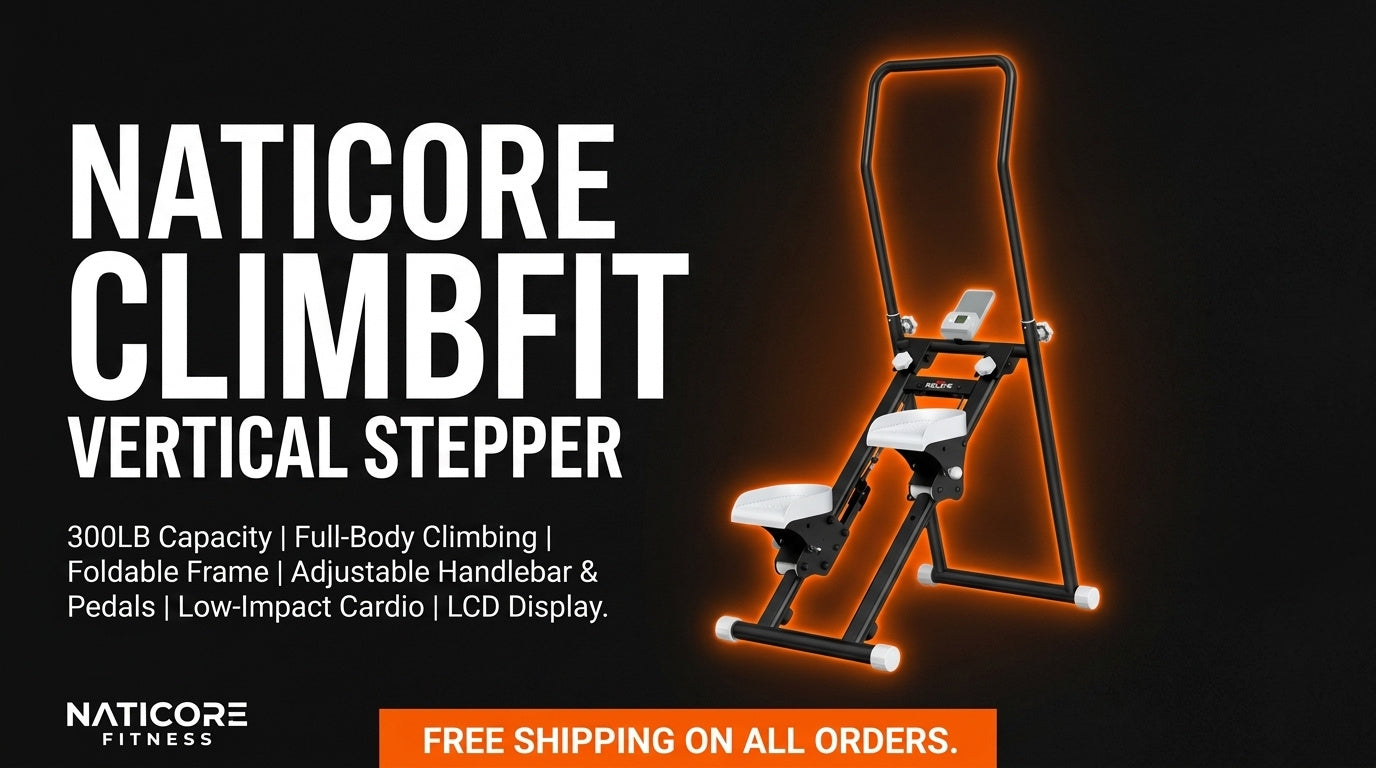 NATICORE VerticalClimb folding stair stepper full body cardio machine home gym