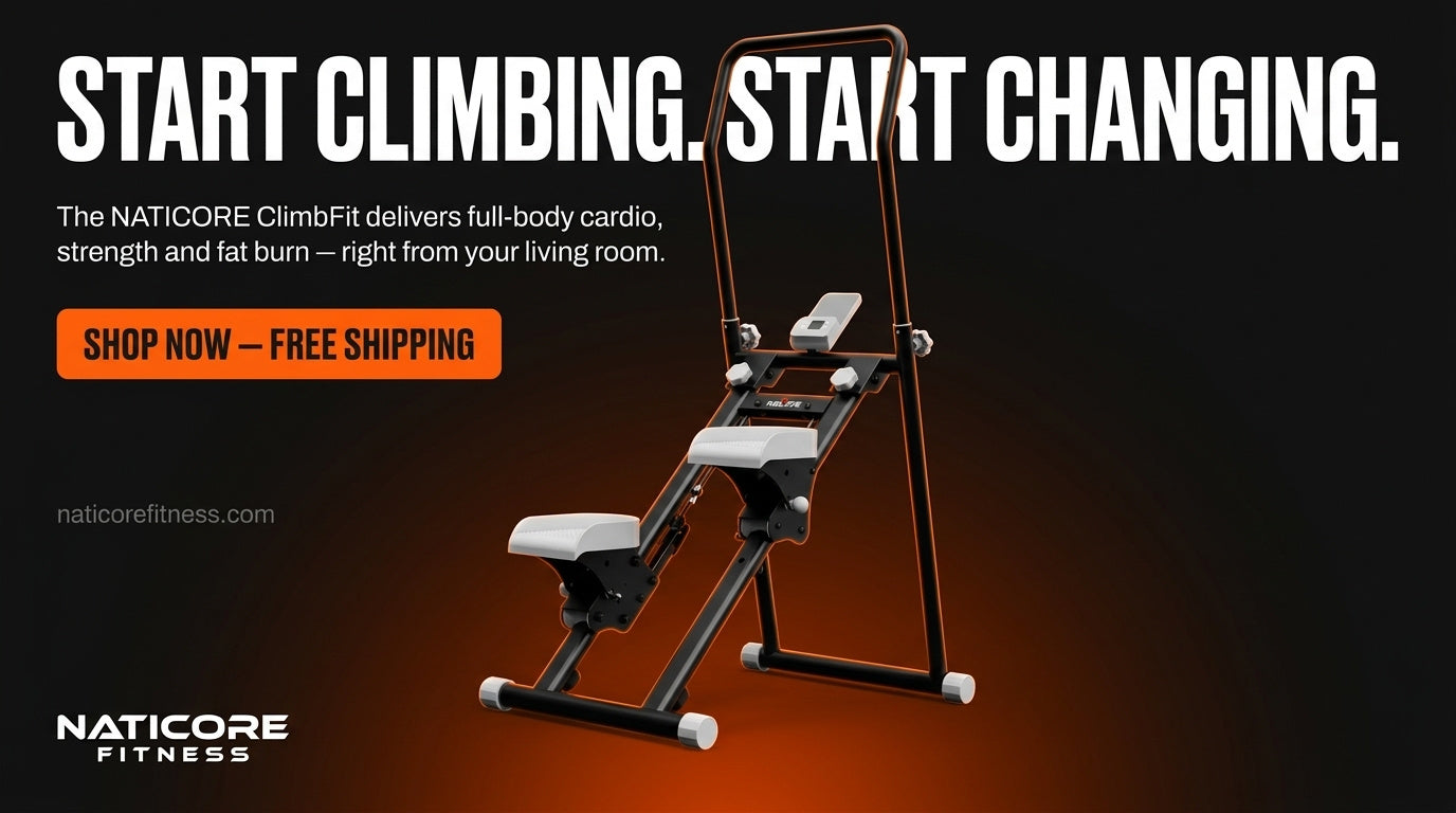 NATICORE VerticalClimb folding stair stepper full body cardio machine home gym