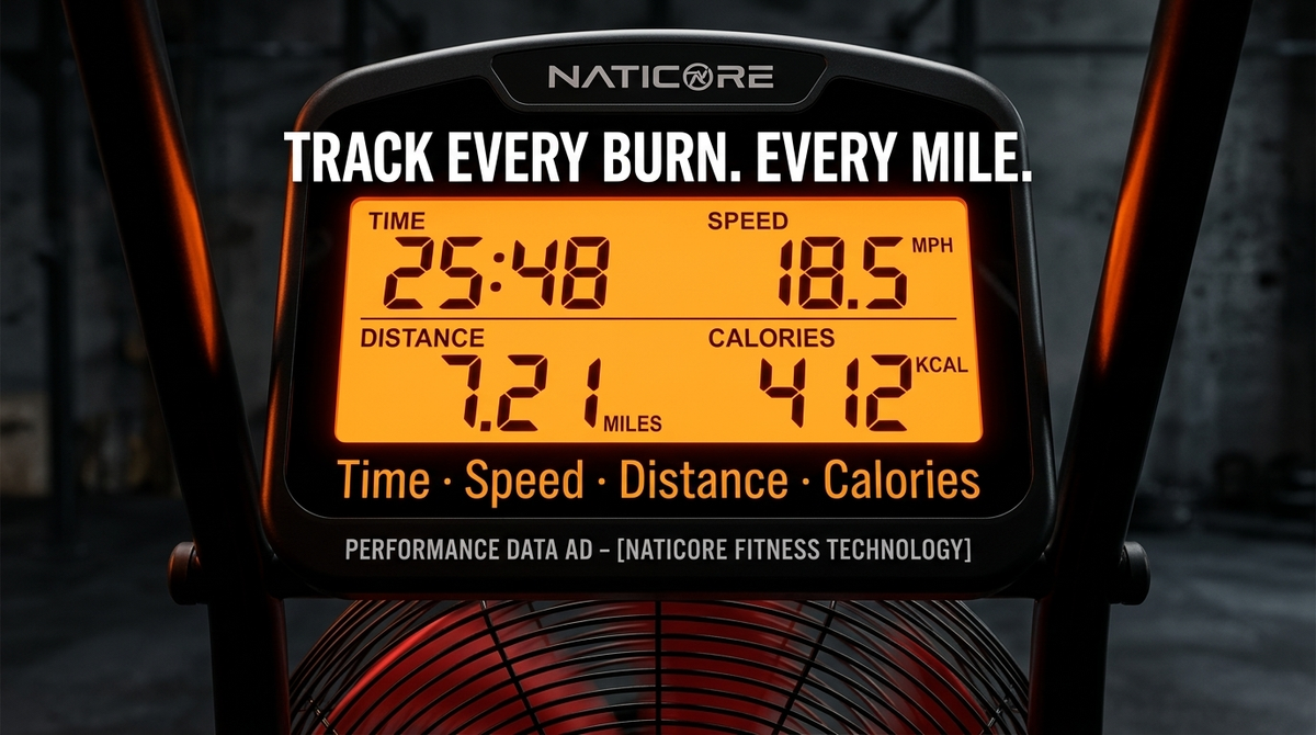 NATICORE Fan Exercise Bike – Air Resistance Full Body Cardio Trainer