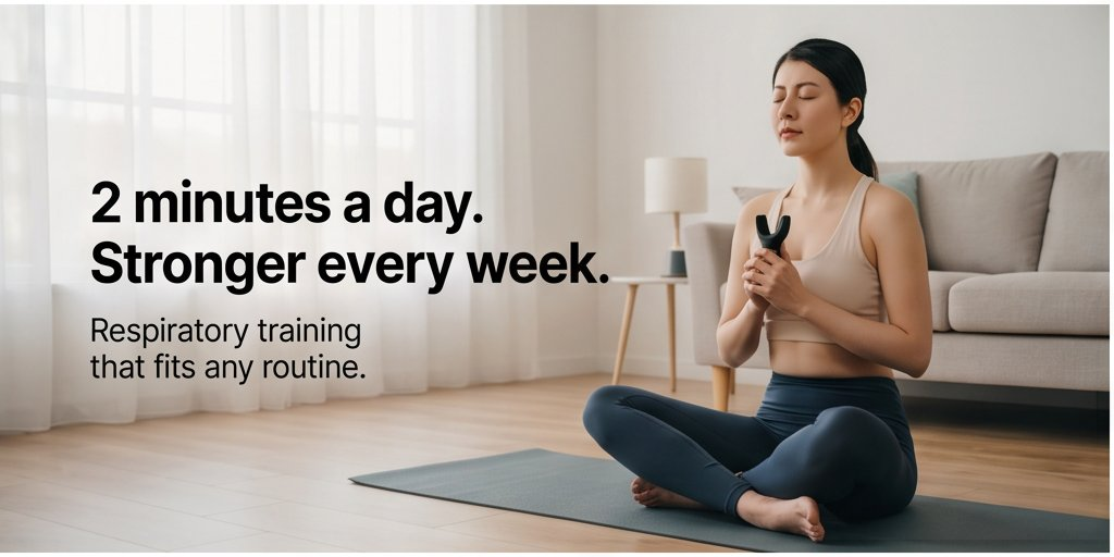 NATICORE Breathing Exerciser — Portable Lung Trainer for Endurance, Fitness & Respiratory Strength