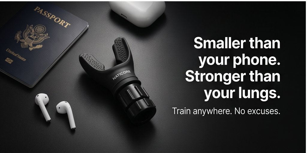 NATICORE Breathing Exerciser — Portable Lung Trainer for Endurance, Fitness & Respiratory Strength