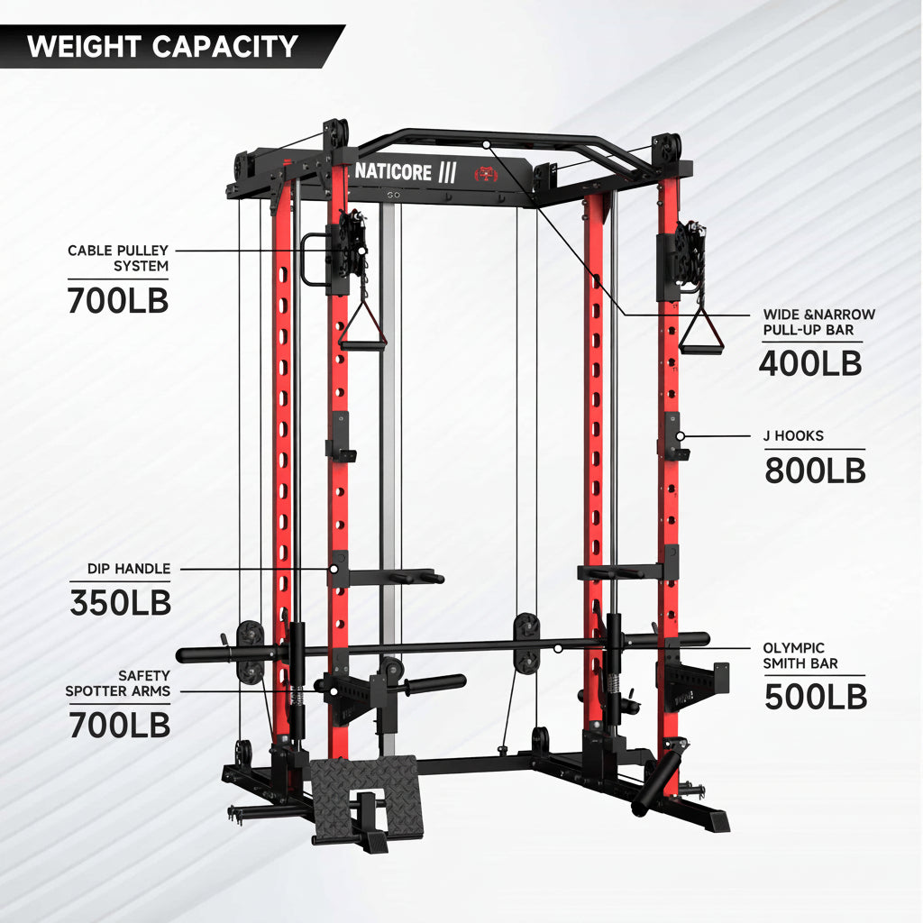 NATICORE  M2D Brute All-In-One Smith Machine Home Gym