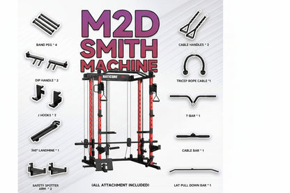NATICORE  M2D Brute All-In-One Smith Machine Home Gym
