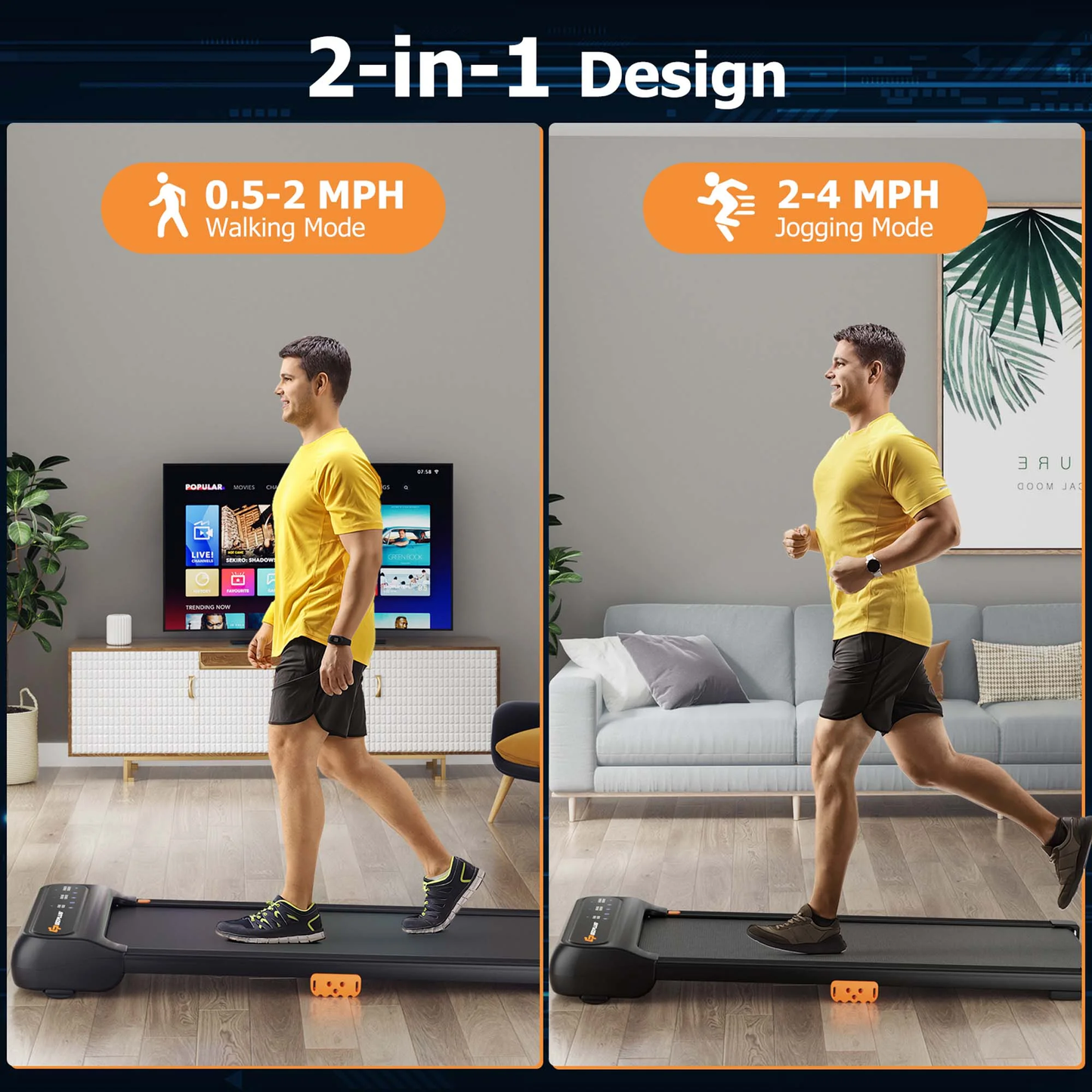 NATICORE Walking Pad Treadmill – Under Desk Smart Trainer