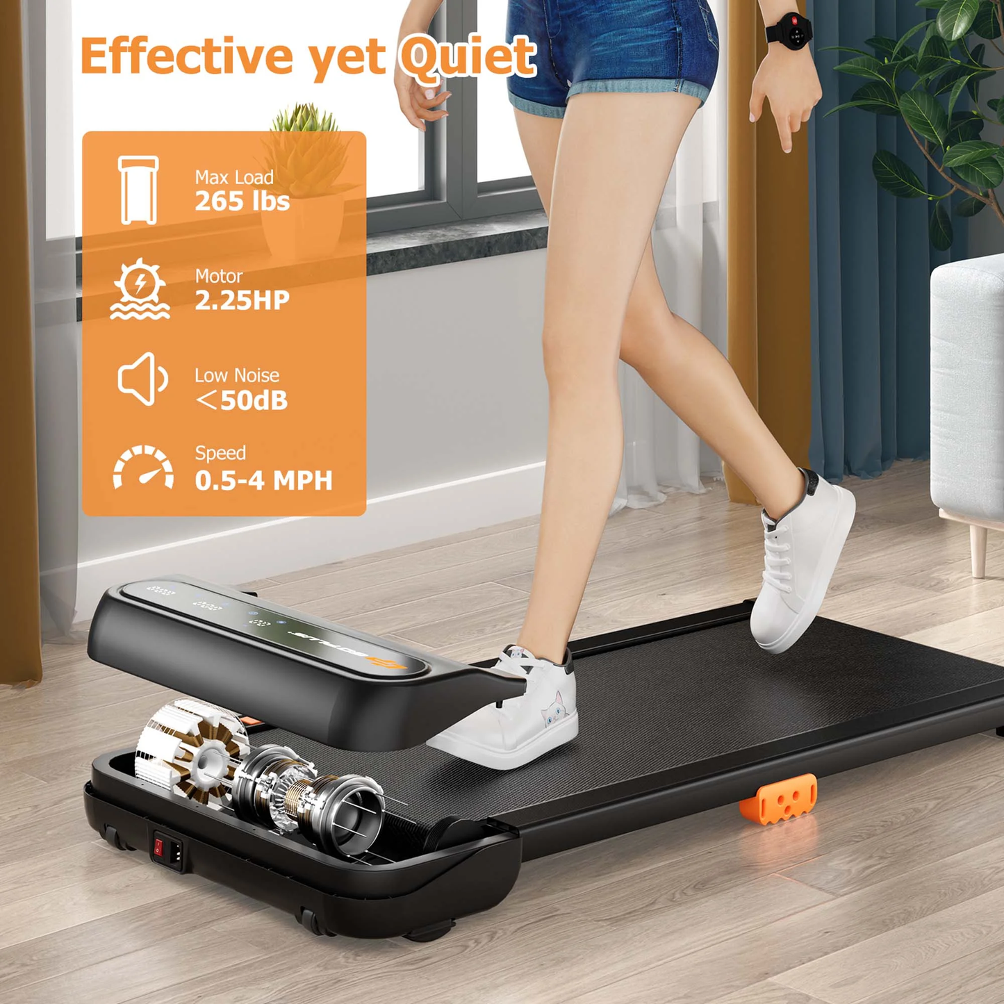 NATICORE Walking Pad Treadmill – Under Desk Smart Trainer