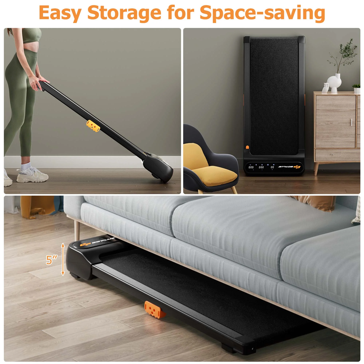 NATICORE Walking Pad Treadmill – Under Desk Smart Trainer