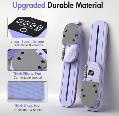 Fitness tracker with features highlighted on a white background