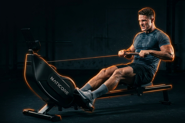 Pro Magnetic Rowing Machine 115LB 16-Level Bluetooth | NATICORE