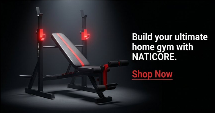 NATICORE Pro Olympic Weight Bench Set – 900LB Home Gym System