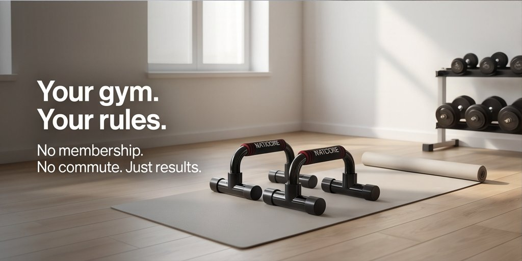 NATICORE Ergonomic Push-Up Bars – Anti-Slip